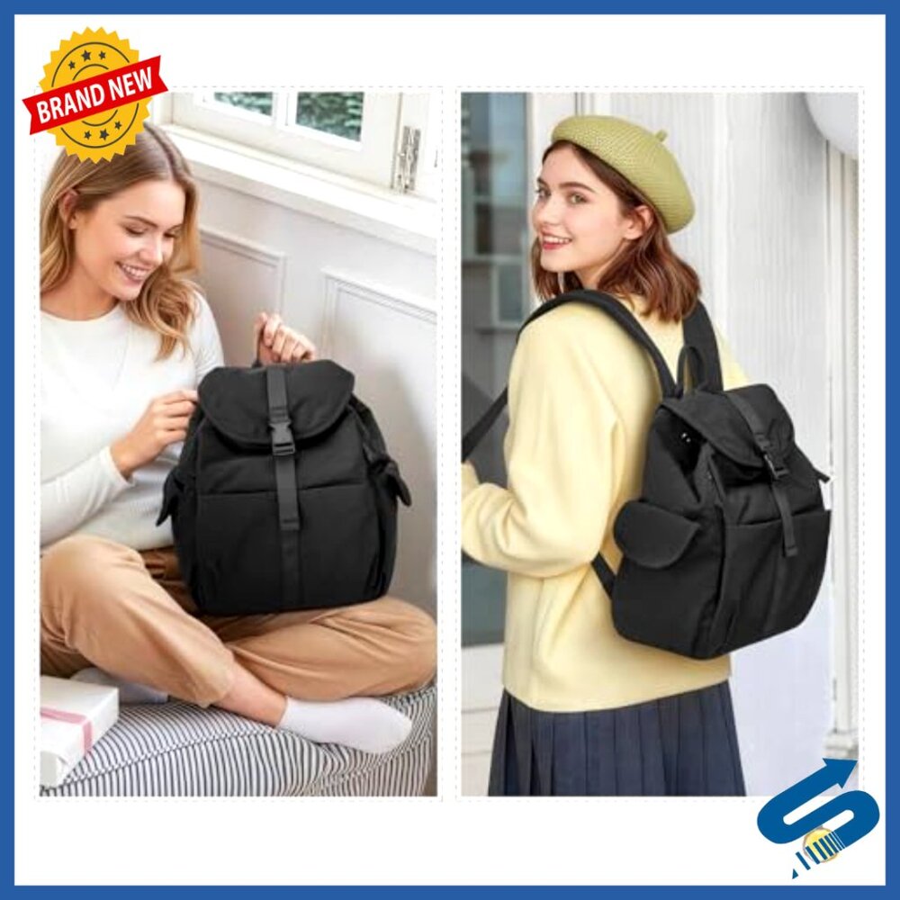 Mini Drawstring Backpack Nylon Daypack Casual Tra… - image 2